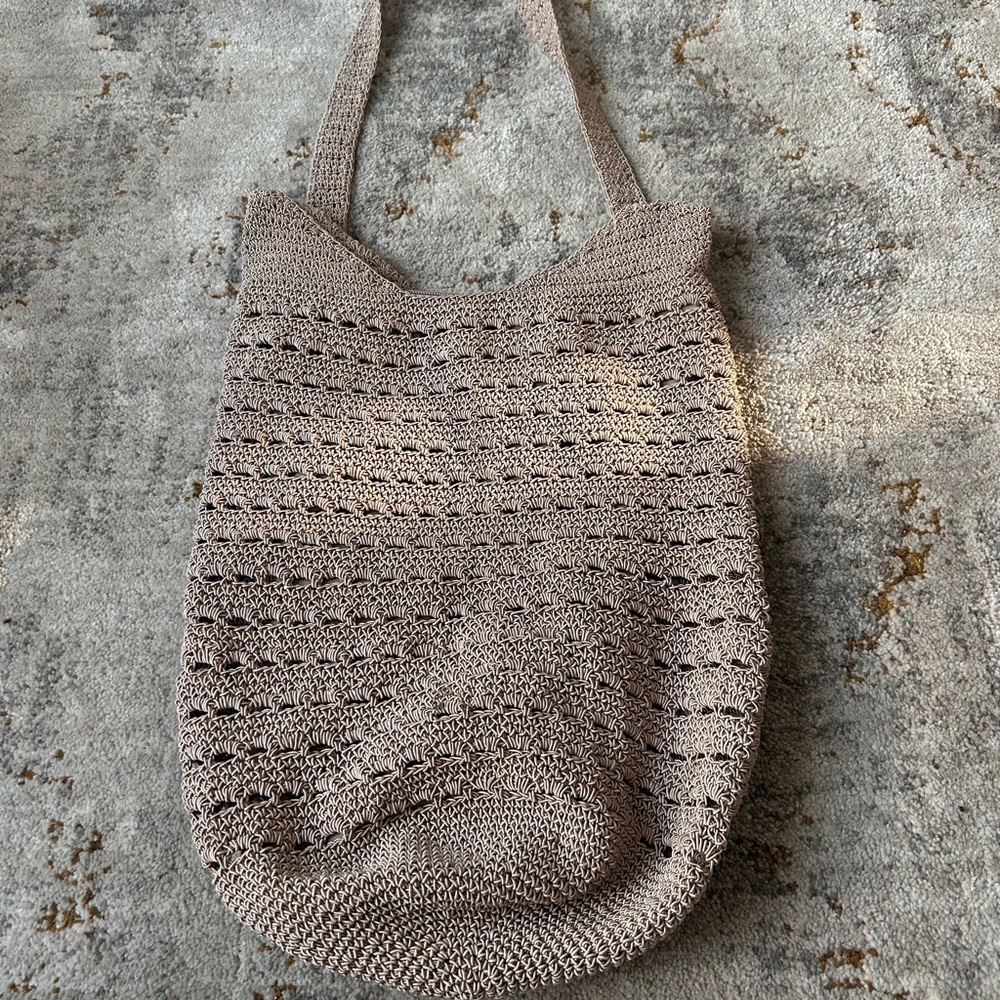 Beach Tan Crochet Tote Bag